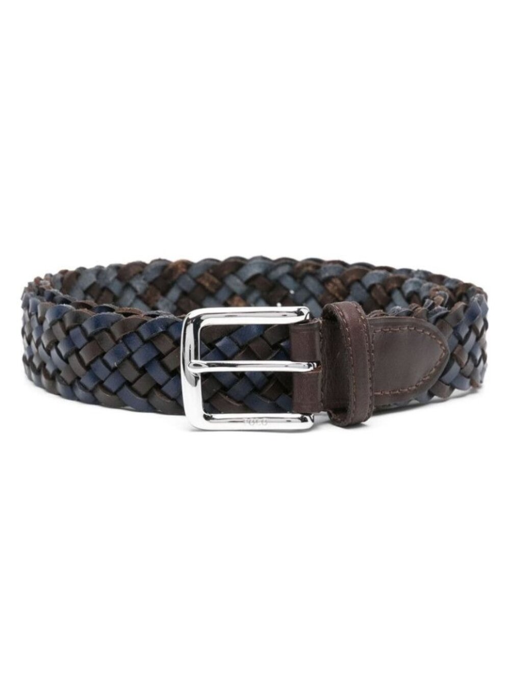 NWT Polo Ralph Lauren Braided Belt Navy /Dark Brown Size 34